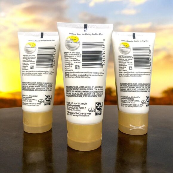 New Pantene shine mix in silk protein mix conditioner rinse 3pk - 2.5 oz(75mL) - Picture 2 of 2